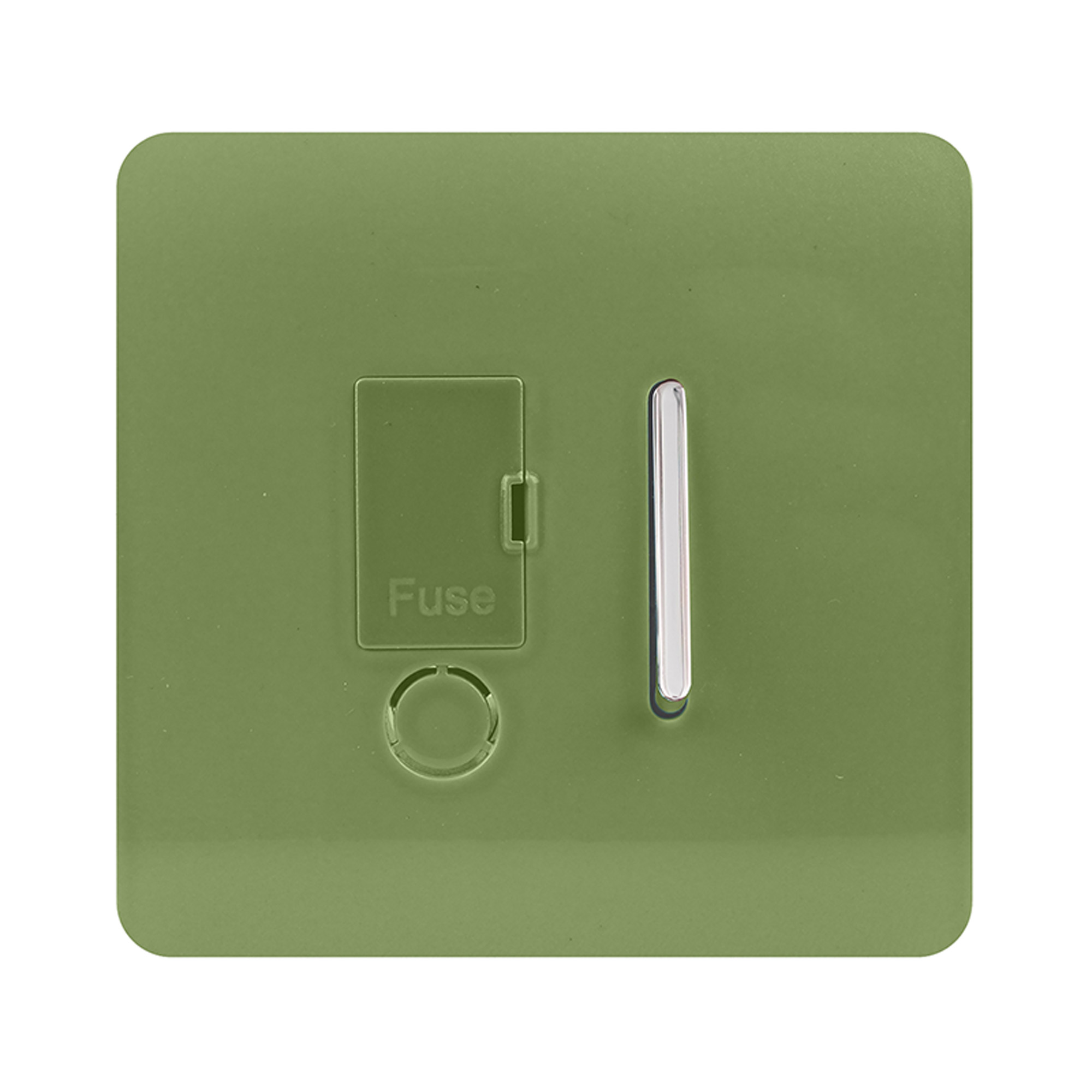 ART-FSMG  Switch Fused Spur 13A With Flex Outlet Moss Green